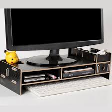Monitor Stand Riser Wood Monitor Riser Pc Stand Shelf For Desk Monitor Tv Stand Desktop Laptop Stand Wooden Desk Riser Wood 4 Colors Walmart Canada