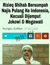 Cek Fakta Habib Rizieq Bersumpah Tak Pulang Ke Indonesia Kecuali Dijempu