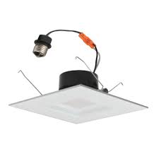 Nicor Dlr Series 6 In White 1280 Lumens Led Square Recessed Retrofit Downlight Trim Kit 4000k Dqr6 10 120 4k Wh Bf The Home Depot