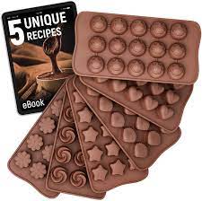 How do i use silicone molds with chocolate? Amazon Com Silicone Candy Molds 5 Recipes Ebook Easy To Use Clean Chocolate Molds Silicone Molds For Fat Bombs 6 Pack Kitchen Dining