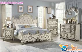 Allura panel bedroom set w lighting silver by homelegance. Modern High Quality Silver Bedroom Furniture Wedding Stages