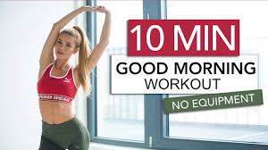 Delivering the morning newspaper means waking up at 5 a.m. 10 Min Good Morning Workout Stretch Train No Equipment Pamela Reif Youtube