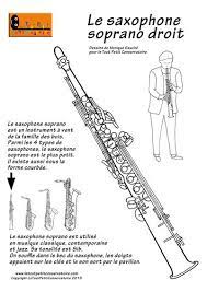 le saxophone soprano instrument de musique a vent dessin coloriage pour enfants instruments d&#x00027;un kangourou et joey