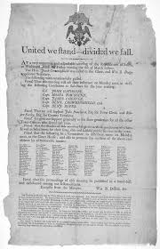 Image 1 of [Cut] United we stand --- divided we fall. At a very numerous  and respectable meeting of the Republicans of Salem at Washington Hall,