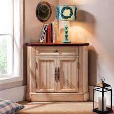 Sinks to fit in a corner cabinet. Luxury Farmhouse Corner Accent Cabinet Distressed Triangle Cabinet With Doors White Blue Farmhouse Corner Accent Cabinet Distressed Triangle Cabinet With Doors White Blue For Sale