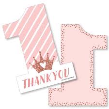Find unique and stylish birthday thank you cards to suit any occasion. 1st Birthday Little Miss Onederful Shaped Thank You Cards Girl First Birthday Party Thank You Note Cards With Envelopes Set Of 12 Walmart Com Walmart Com