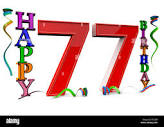 Happy 77. Birthday Stock Photo - Alamy