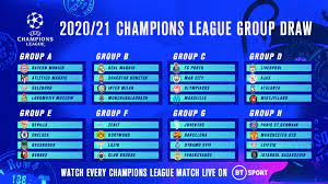 26 teams which enter in this stage Football On Bt Sport On Twitter The Champions League 2020 21 Group Stage Draw In Full Ucldraw