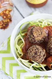 Quinoa Vegan Meatballs With Zucchini Pasta Simply Quinoa Recipe Quinoa Recipes Healthy Vegan Meatballs Healthy Comfort Food