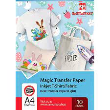 But this little diy does not use it, because laser printer. Raimarket Iron On Transfer Paper For Light Coloured Fabrics Magic Paper By Raimarket A4 Inkjet Iron On Transfers T Shirt Transfers Diy Fabric Printing Unleash Your Creativity Amazon De Home Kitchen