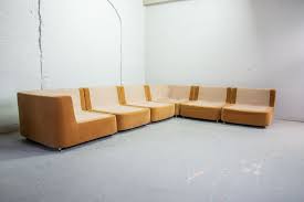 Aktuell über 135.000 angebote für gebrauchte möbel. Dreipunkt Large Modular Lounge Sofa In Ochre Peach Velvet Fabric Germany 1970s Ref S055 Hpvintage Com