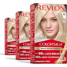 Amazon.com : Revlon Permanent Hair Color, Permanent Hair Dye, Colorsilk  with 100% Gray Coverage, Ammonia-Free, Keratin and Amino Acids, 05 Ultra  Light Ash Blonde, 4.4 Oz (Pack of 1) : Chemical Hair