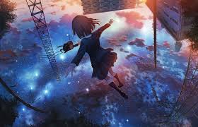 Maybe you would like to learn more about one of these? Wallpaper Id 123304 Inverted Anime Girls Moescape Anime Falling Nakamo