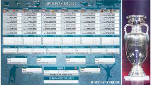 Finale und halbfinals der em 2020, ein achtelfinale und drei gruppenspiele. Spielplan Em 2021 Kalender Der Deutschland Spiele Als Kostenlose Pdf Ubersicht Zum Ausdrucken Und Download Sudwest Presse Online