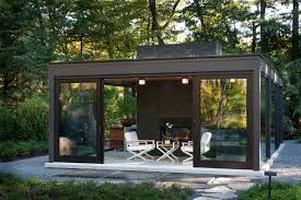 These modern house plans focus on open floor plans and prominently feature expansive windows, making. Glass House In The Garden Modern Patio Boston By Flavin Architects Houzz
