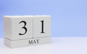 31 mai. Jour 31 du mois, calendrier quotidien sur tableau blanc | Photo  Premium