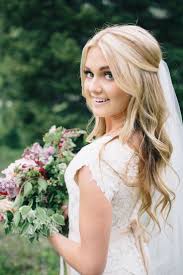 It is very gentle and cute, emphasizes the natural beauty of the bride. Wedding Hairstyles With Veil Best Photos Wedding Hairstyles Cuteweddi Wedding Hairstyles For Long Hair Bridal Hair Half Up Wedding Hairstyles Medium Length
