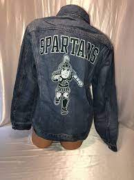 Victoria S Secret Pink Michigan State Spartans Jean Jacket Nwt Small For Sale In Shelby Charter Township Mi Offerup Jean Jacket Jackets College Jackets