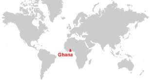 The distance between north and south of most of the 520 km. Ghana Map And Satellite Image