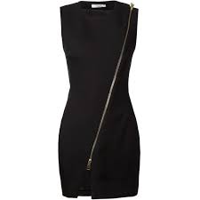 Black metallic stripe fit & flare knitted dress. Bouchra Jarrar Front Zip Fitted Dress Zip Dress Dress Zipper Front Zipper Dress
