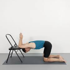 Sirsasana Preparation Chair Yoga Iyengar Yoga Iyengar Yoga Poses