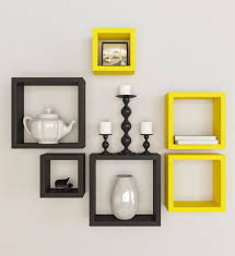 6 Nichos Em Mdf Preto Fosco E Amarelo Laca 100 Mdf 15mm R 79 85 Decoracao Com Nichos Projeto De Prateleira Decoracao Com Prateleiras