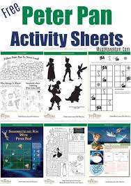 Peter Pan Activity Sheets Peter Pan Peter Pan Crafts Disney Activities