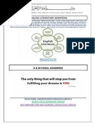 Like all literary devices, writers use personification with purpose and meaning. English Literature Wikipedia Final By Afd Ya Pdf