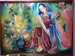 رسم بالالوان الزيتيه على القماش قياس ١٢٠ ١٦٠ art painting