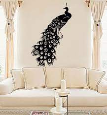 4.5 out of 5 stars. I Like The Fact That This Peacock Is Just One Color It S So Far From Hwat We Are Used To Interior Design Wall Art Peacock Wall Art Wall Stickers Living Room