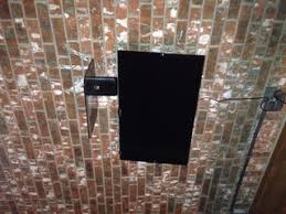 Thread the toggle bolt and washer through the hole in the mount and the brick by collapsing the wings of the bolt. Diy Tv Bracket 4 Steps With Pictures Instructables