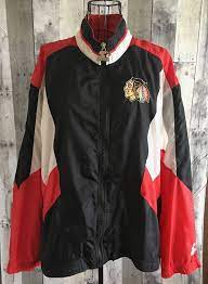 Vintage Starter Chicago Blackhawks Jacket Coat Windbreaker Nhl Hockey Medium Starter Jacket Jackets Coats Jackets Windbreaker