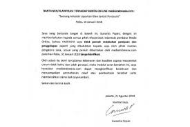 Bantahan Klarifikasi Terhadap Berita