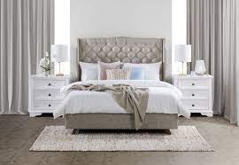 Also has two drawers at the end of frame base. Pebble Aragon Fabric Queen Bed Amart Furniture