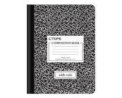 Maybe you would like to learn more about one of these? Tops Composition Book 9 3 4 X 7 1 2 Wide Rule Black Marble Cover 100 Sheets