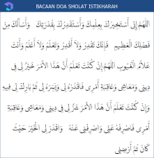 Bacaan Sholat Istikhoroh