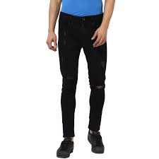Product title ring of fire ring of fire men's non stop straight fit five pockets stretch jeans average rating: Buy Realm Denim Jeans Pant For Men Black Knee Slash Slim Fit Jeans At Amazon In