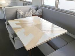 Camper Update Diy Geo Dinette Table Flippinwendy Design Dinette Tables Dinette Camper Table