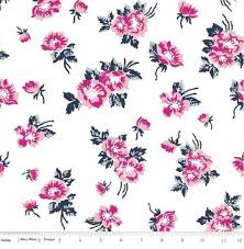 KNIT Riley Blake Melissa Mortenson Derby Day Floral Main White