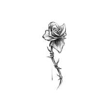 Rose and stem patch, rose and barbed wire tattoo chainstitch patch. Barbed Wire Rose Chronic Ink