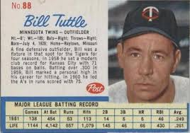 1962 Post Baseball #88 Bill Tuttle EX *d2