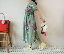 okinawa kaftan 浴衣地を使ったカフタンドレス ２種類の柄より選べます 限定各２枚 カフタンドレス ファッションアイデア ロングコート