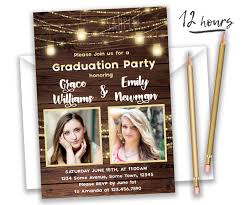 Joint Graduation Invitation Double Graduation Party Invitation Joint Graduation A Graduation Party Invitations Graduation Invitations Graduation Announcements