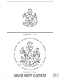 Oklahoma State Flag Coloring Page Maine State Symbols Coloring Page In 2020 Oklahoma State Flag Flag Coloring Pages State Flags