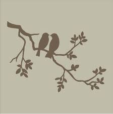 Bird On Tree Branch Stencil Two Birds On Branch Stencil Reusable Stencil 5 Sizes Etsy Bird Stencil Stencils Wall Bird On Branch