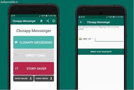 نصب واتساپ روی دو گوشی اندروید با یک شماره Clonapp Messenger Ad Free Learn A New Language Save Video Savers