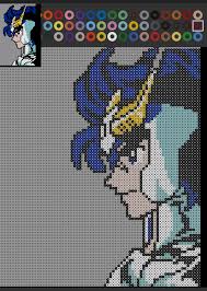 Pixel Art En Perle Hama A Realiser Soi Meme Les Chevaliers Du Zodiaque Pixel Art Perles Hama