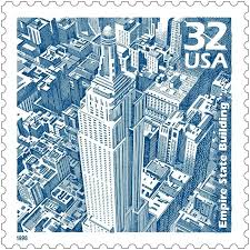 New York City Landmarks Reflected In Postage Stamps Postage Stamp Design Postage Stamps Usa Postage Stamp Art