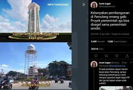 Tugu pamulang viral setelah sebuah foto perbedaan tugu dengan desain awal yang disandingkan dengan realisasinya diunggah di salah satu akun instagram @lambe_turah. Clrc5whfu1efjm