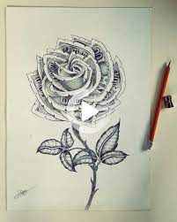Many banknotes falling with white copy space on left and right side. Pin On Tatuajes Pequenos Hombres Rose Tattoo Design Rose Drawing Tattoo Money Rose Tattoo